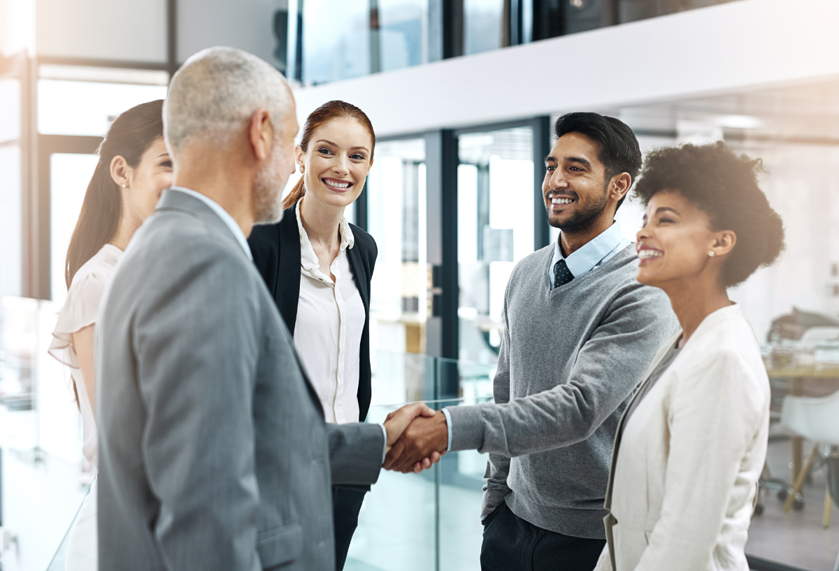 group of workers in an office setting